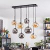 Ripoll Hanglamp, Kogellampje, Hanglamp Amber, Rookkleurig, 8-lichts