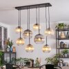 Koyoto Hanglamp, Kogellampje, Hanglamp Amber, Duidelijk, Rookkleurig, 8-lichts