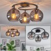 Koyoto Plafondlamp, Kogellampje 37 cm Rookkleurig, 3-lichts