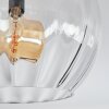 Koyoto Plafondlamp, Kogellampje 37 cm Amber, Duidelijk, Rookkleurig, 3-lichts
