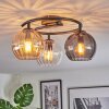 Koyoto Plafondlamp, Kogellampje 37 cm Amber, Duidelijk, Rookkleurig, 3-lichts