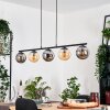 Gastor Hanglamp, Kogellampje, Hanglamp Amber, Rookkleurig, 5-lichts