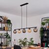 Gastor Hanglamp, Kogellampje, Hanglamp Amber, Rookkleurig, 5-lichts