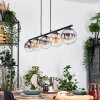 Gastor Hanglamp, Kogellampje, Hanglamp Amber, Duidelijk, Rookkleurig, 5-lichts