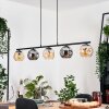 Ripoll Hanglamp, Kogellampje, Hanglamp Amber, Rookkleurig, 5-lichts