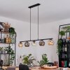 Ripoll Hanglamp, Kogellampje, Hanglamp Amber, Duidelijk, Rookkleurig, 5-lichts