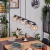 Ripoll Hanglamp, Kogellampje, Hanglamp Amber, Duidelijk, Rookkleurig, 5-lichts