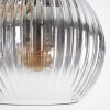 Koyoto Hanglamp, Kogellampje, Hanglamp Amber, Duidelijk, Rookkleurig, 8-lichts