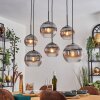 Koyoto Hanglamp, Kogellampje, Hanglamp Duidelijk, Rookkleurig, 6-lichts