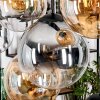 Gastor Hanglamp, Kogellampje, Hanglamp Amber, Duidelijk, Rookkleurig, 8-lichts