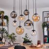 Gastor Hanglamp, Kogellampje, Hanglamp Amber, Duidelijk, Rookkleurig, 8-lichts