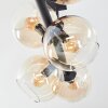 Koyoto Plafondlamp, Kogellampje Amber, Duidelijk, 6-lichts