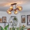 Koyoto Plafondlamp, Kogellampje Amber, Duidelijk, 6-lichts