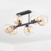 Koyoto Plafondlamp, Kogellampje Amber, Duidelijk, 6-lichts
