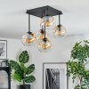 Ripoll Plafondlamp, Kogellampje Amber, Duidelijk, 5-lichts