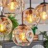 Ripoll Plafondlamp, Kogellampje Amber, Duidelijk, 5-lichts