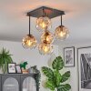 Ripoll Plafondlamp, Kogellampje Amber, Duidelijk, 5-lichts