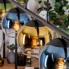 Koyoto Hanglamp, Kogellampje, Hanglamp Blauw, Goud, Groen, Duidelijk, 5-lichts