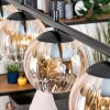 Koyoto Hanglamp, Kogellampje, Hanglamp Amber, Duidelijk, 5-lichts
