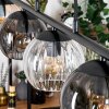 Koyoto Hanglamp, Kogellampje, Hanglamp Amber, Duidelijk, Rookkleurig, 5-lichts