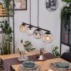 Gastor Hanglamp, Kogellampje, Hanglamp Amber, Duidelijk, Rookkleurig, 4-lichts