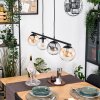 Gastor Hanglamp, Kogellampje, Hanglamp Amber, Duidelijk, Rookkleurig, 4-lichts