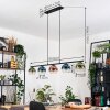 Koyoto Hanglamp, Kogellampje, Hanglamp Blauw, Groen, Duidelijk, Koperkleurig, 5-lichts