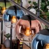Koyoto Hanglamp, Kogellampje, Hanglamp Blauw, Groen, Duidelijk, Koperkleurig, 5-lichts