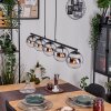 Gastor Hanglamp, Kogellampje, Hanglamp Chroom, Duidelijk, Rookkleurig, 5-lichts