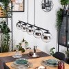 Gastor Hanglamp, Kogellampje, Hanglamp Chroom, Duidelijk, Rookkleurig, 5-lichts