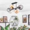 Koyoto Plafondlamp, Kogellampje Amber, Duidelijk, Rookkleurig, 6-lichts