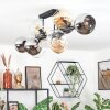 Koyoto Plafondlamp, Kogellampje Amber, Duidelijk, Rookkleurig, 10-lichts