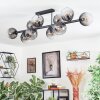 Koyoto Plafondlamp, Kogellampje Duidelijk, Rookkleurig, 10-lichts