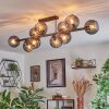 Koyoto Plafondlamp, Kogellampje Rookkleurig, 10-lichts