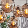 Gastor Plafondlamp, Kogellampje Rookkleurig, 5-lichts