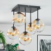 Gastor Plafondlamp, Kogellampje Amber, Duidelijk, 5-lichts