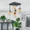 Gastor Plafondlamp, Kogellampje Amber, Duidelijk, 5-lichts
