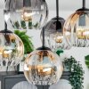 Koyoto Plafondlamp, Kogellampje Amber, Duidelijk, Rookkleurig, 5-lichts