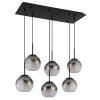 Globo Barry Hanglamp Zwart, 6-lichts