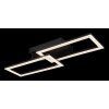 Globo Sapena Plafondlamp LED Zwart, 1-licht