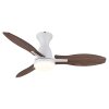 Globo Gale Plafondventilator met verlichting LED houtlook, Natuurlijke kleuren, Wit, 1-licht, Afstandsbediening