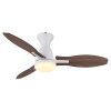 Globo Gale Plafondventilator met verlichting LED houtlook, Natuurlijke kleuren, Wit, 1-licht, Afstandsbediening