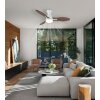 Globo Gale Plafondventilator met verlichting LED houtlook, Natuurlijke kleuren, Wit, 1-licht, Afstandsbediening
