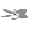 Globo Elise Plafondventilator met verlichting LED Grijs, Wit, 1-licht, Afstandsbediening