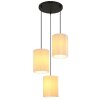 Globo Page Hanglamp Zwart, 3-lichts
