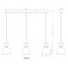 Globo Massey Hanglamp Zwart, 3-lichts