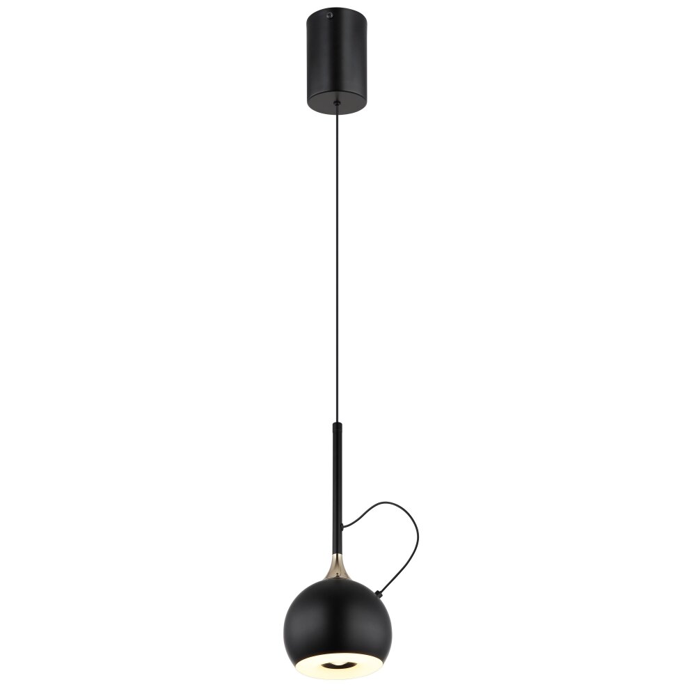 Globo Donovan Hanglamp LED Chroom, Zwart, 1-licht main product photo