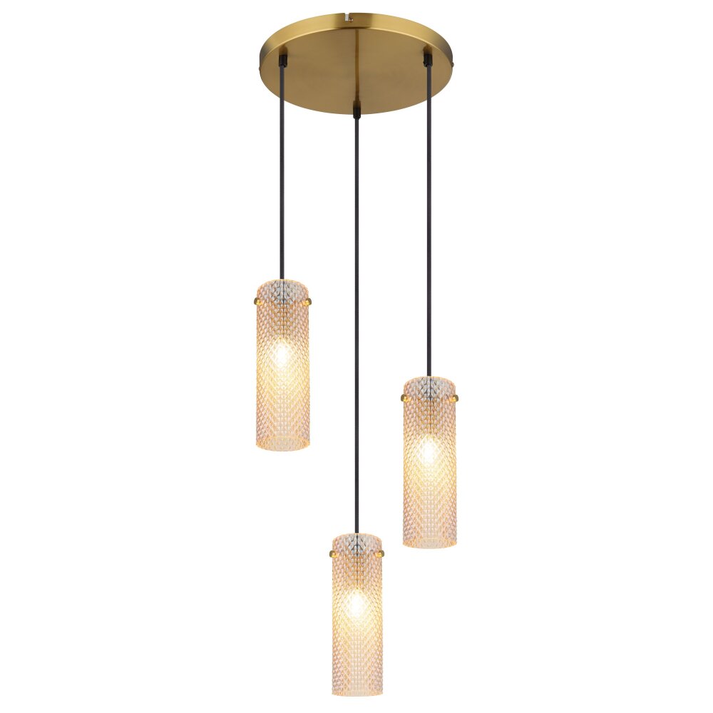 Globo Karolo Hanglamp Goud, 3-lichts main product photo