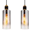 Globo Osborne Hanglamp Bruin, Zwart, 3-lichts