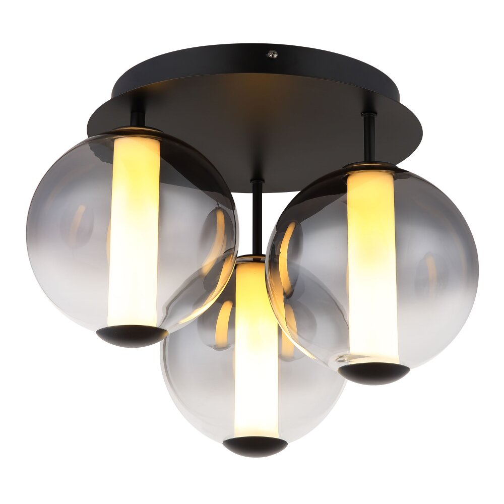 Globo Lacy Plafondlamp LED Zwart, 1-licht main product photo